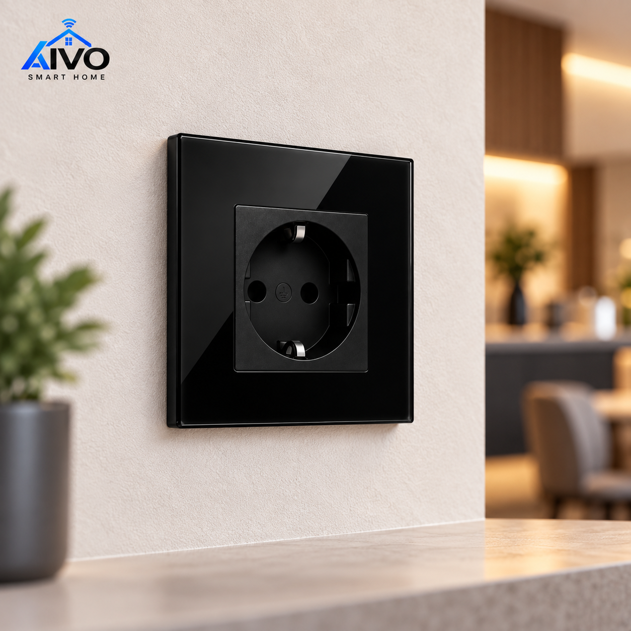 AIVO Smart Zigbe socket 16A, panel xhami i ndërtuar - Figura 3