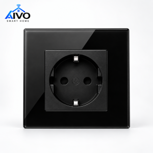 AIVO паметна Zigbee приклучница 16A, вградна – стаклен панел